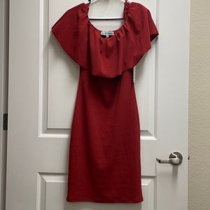Women’s medium, Almost Famous, burnt orange/red, dress